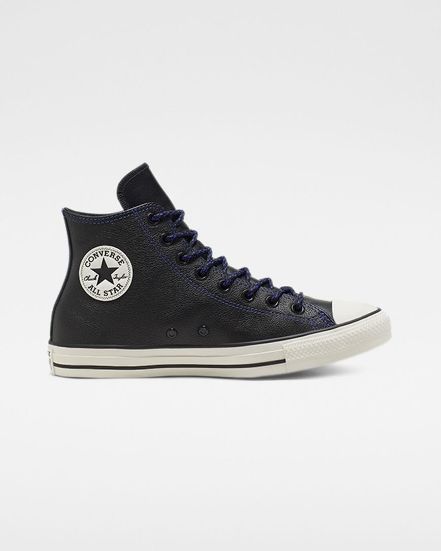 Tenisi Inalti Barbati Converse Tumbled Piele Chuck Taylor All Star Negrii Albastru Regal | RO ETH0Q631